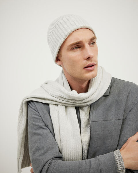 Knitted Scarf, Grey, hi-res